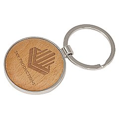 Maple Wood 2-Side Engravable Keychain