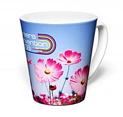 Imprintable 12oz Latte mug, white ceramic
