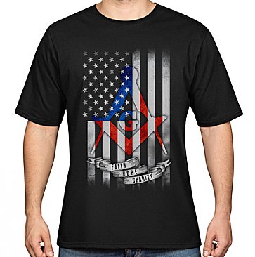 Mens - Square and Compass Flag T-Shirt